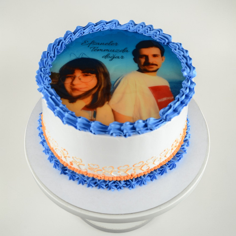 Custom Edible Photo Print Birthday Cake - Image 1