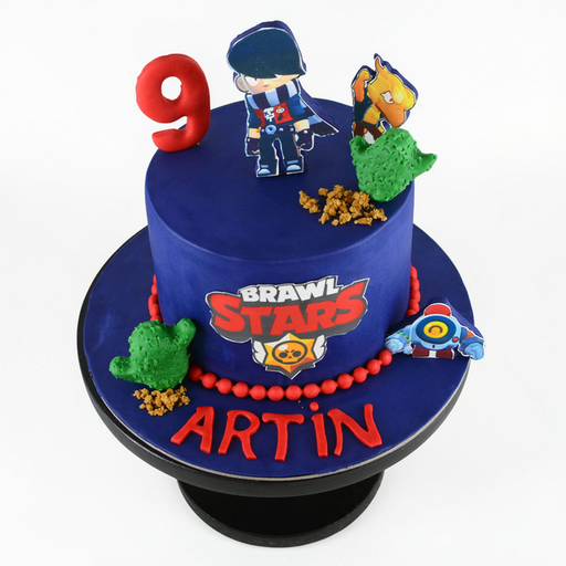 Action-Packed "Brawl Stars" Gamer Cake