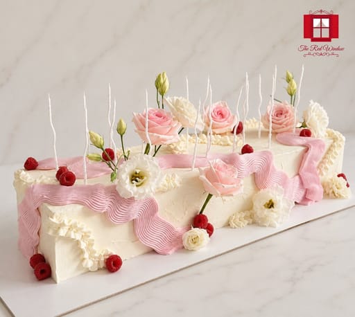 Raspberry Slab Cake