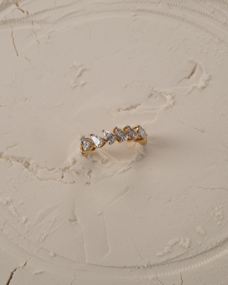 Pear Cut Studded Ring