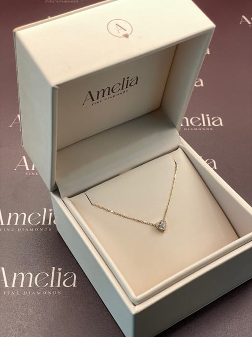 Yellow Gold 0.75ct Heart Diamond Pendant