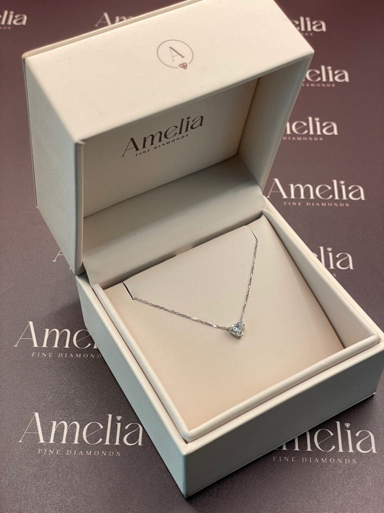 White Gold 0.75ct Heart Diamond Pendant - Image 1