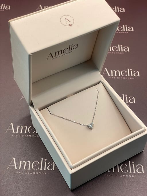 White Gold 0.75ct Heart Diamond Pendant