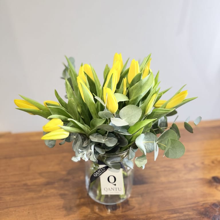 JARRÓN DE TULIPANES AMARILLO - Image 3