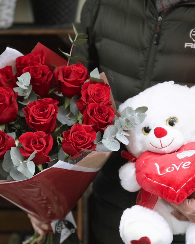 13 Rosas Rojas con Peluche - Image 2
