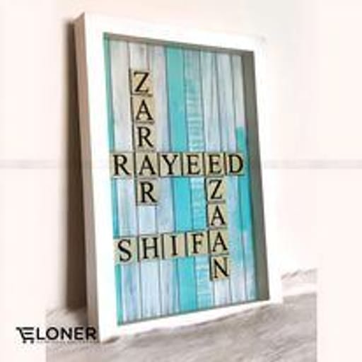 Wooden Letter Box (Blue Design)