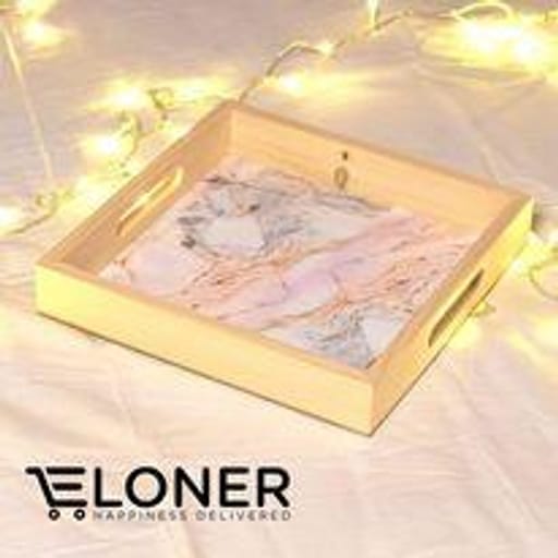 Wooden Serving Tray (Square Woody)