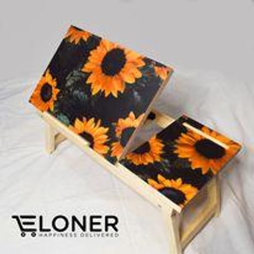 Wooden Foldable Laptop Table (Woody Sunflower)