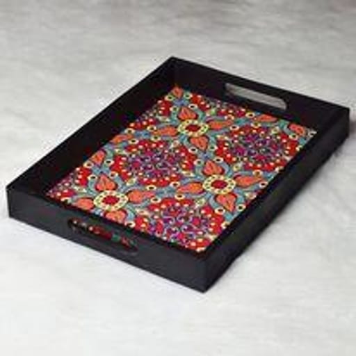 Wooden Serving Tray (Rectangular Black)