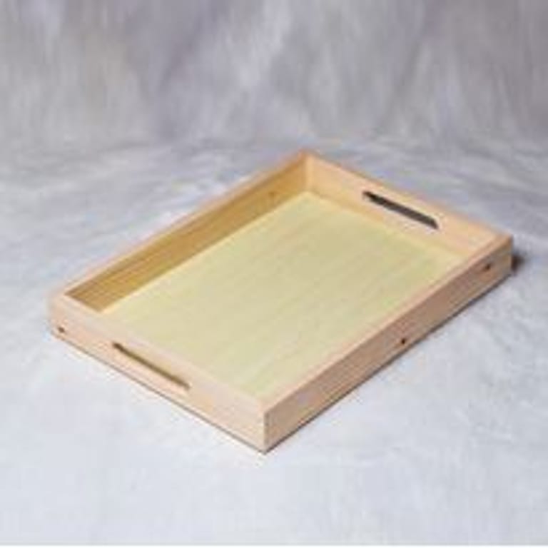 Wooden Serving Tray (Rectangular Woody Flat) - Image 1