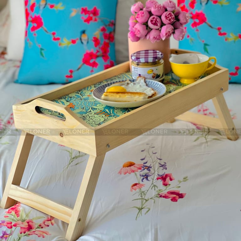 Wooden Foldable Tray Table (F Bristy Green) - Image 1