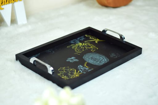Wooden Serving Tray (Bold Black)