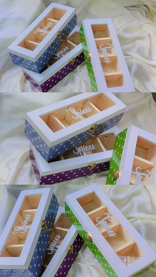 Wooden Spice Box