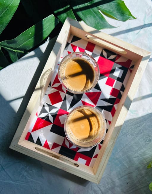 Wooden Rectangular Tray | 8x12 Inches | Mandala