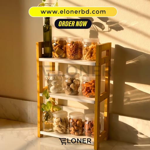 Wooden Triple Layer Shelf