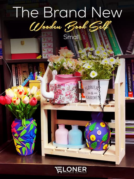 Wooden Book Shelf (Small)