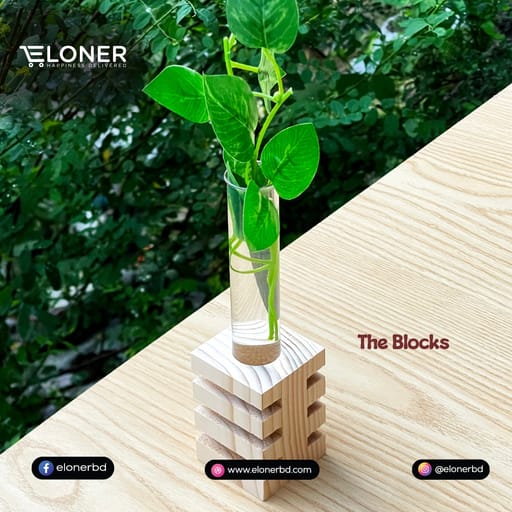 Wooden Plant Holder (Block)