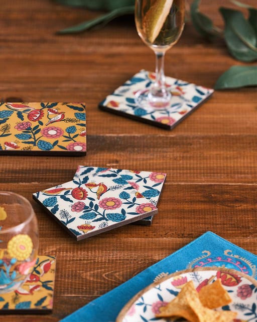 Country Wooden Coasters - Set of 6