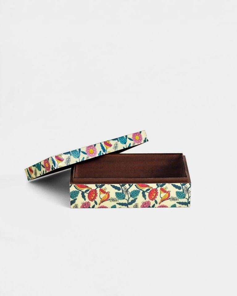 Floral Country Wooden Tissue Box - Image 4
