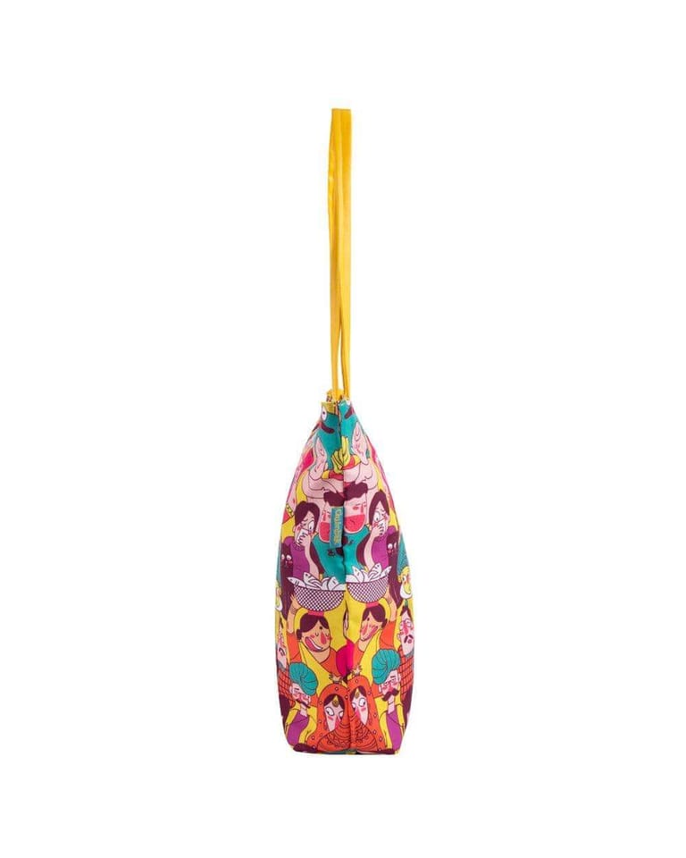 Colorful Faces of India Tote Bag - Image 3