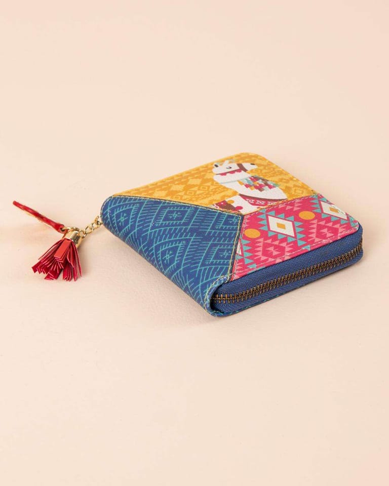 Boho Llama Aztec Mini Wallet - Image 2