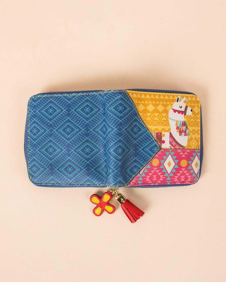 Boho Llama Aztec Mini Wallet - Image 3