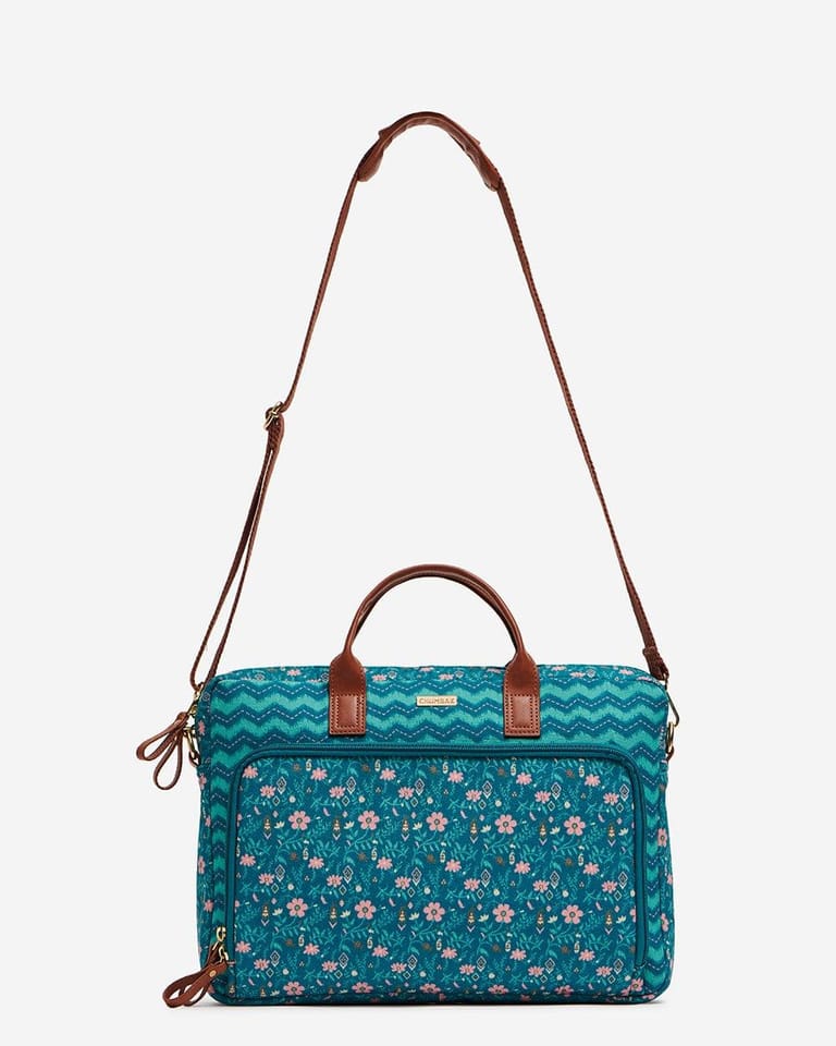 Ocean Chevron Laptop Bag - Image 1