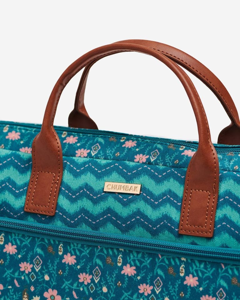 Ocean Chevron Laptop Bag - Image 4