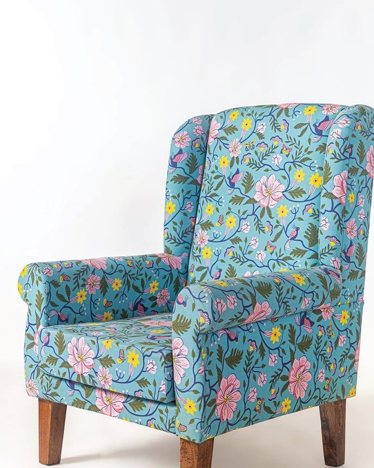 Begum Wing Chair - Printed - Image 13