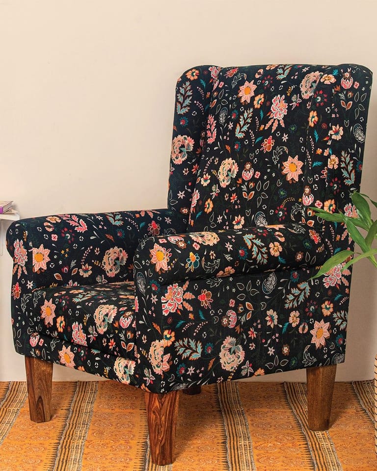 Begum Wing Chair - Printed - Image 21