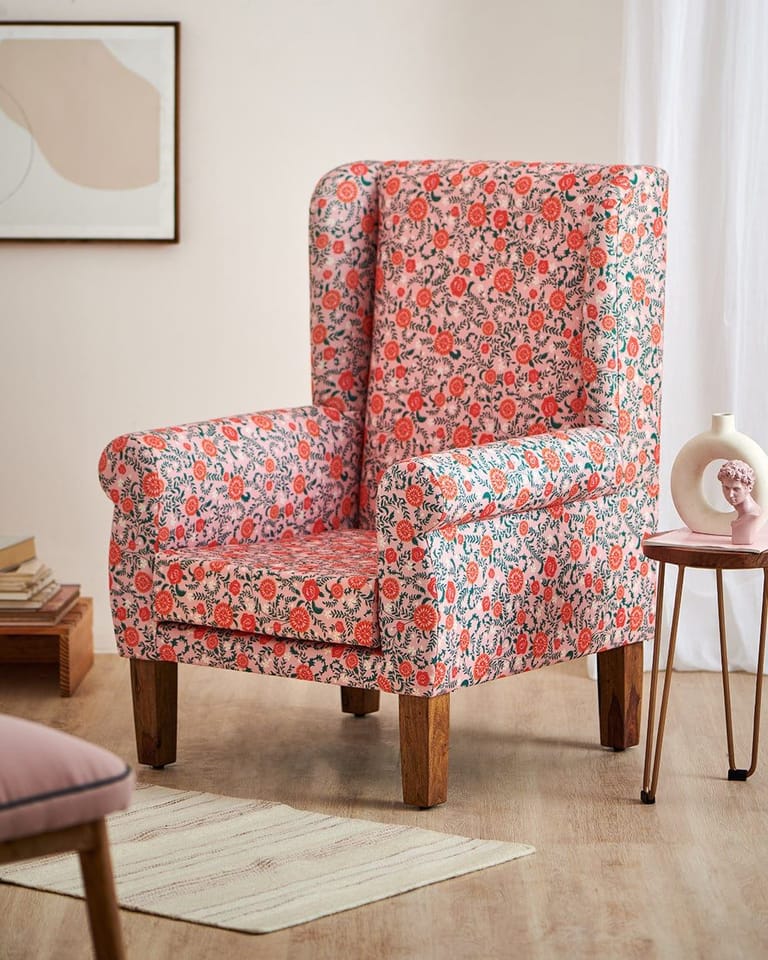 Begum Wing Chair - Printed - Image 28