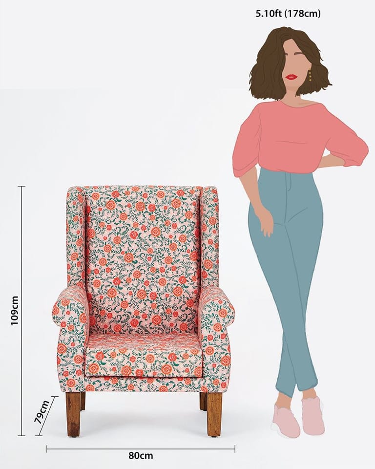 Begum Wing Chair - Printed - Image 29