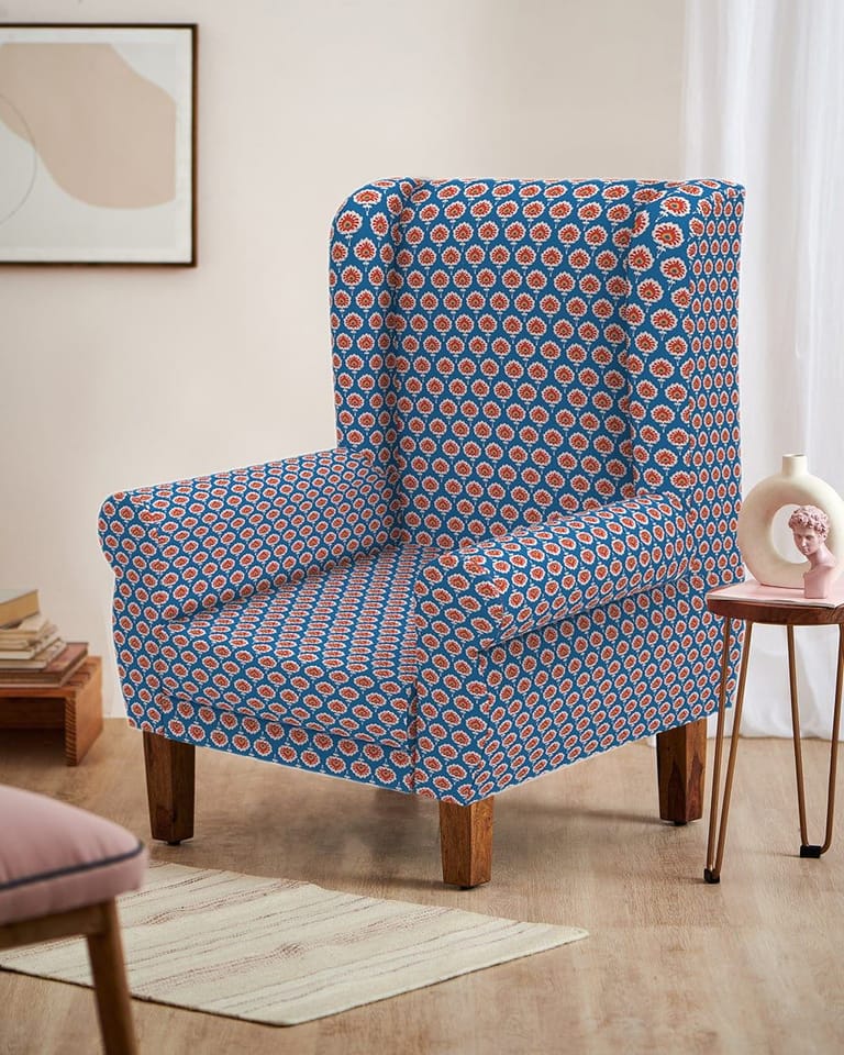 Begum Wing Chair - Printed - Image 63