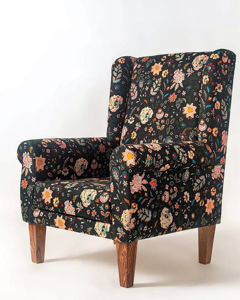 Begum Wing Chair - Bohemian Palampore - Image 4