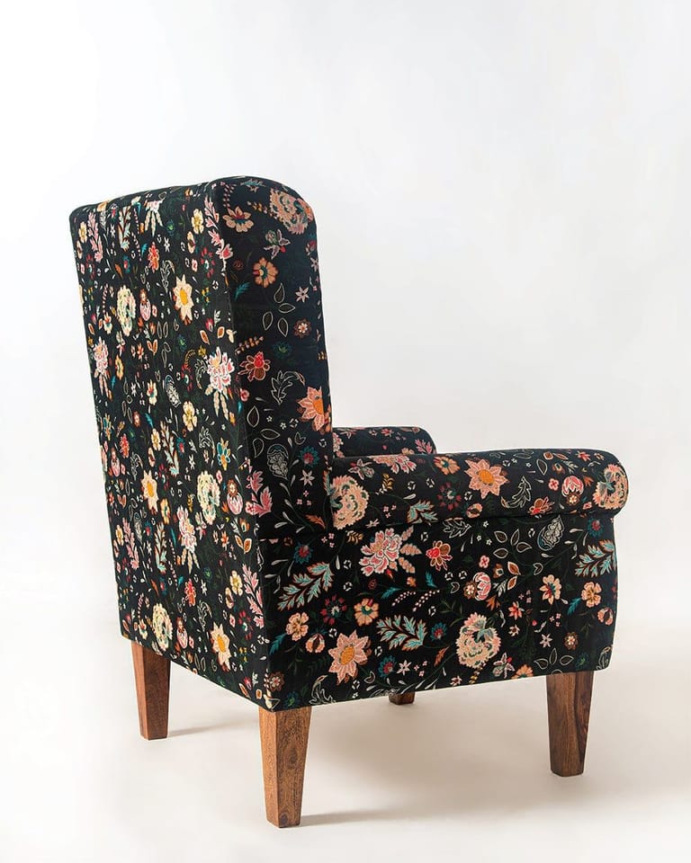 Begum Wing Chair - Bohemian Palampore - Image 6