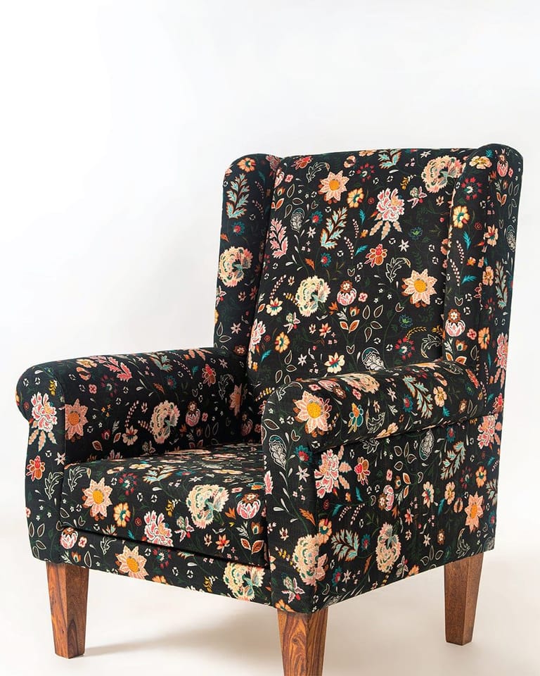 Begum Wing Chair - Bohemian Palampore - Image 7