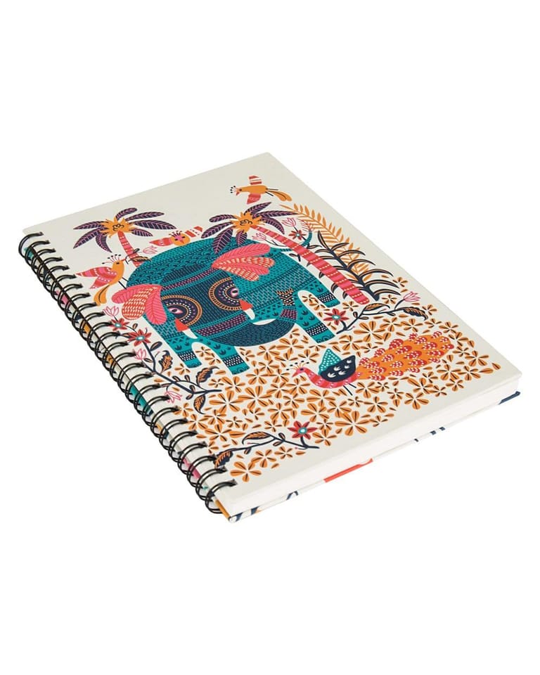 Florid Elephant Spiral Notebook - Image 2
