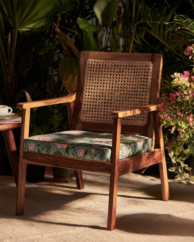 French Rattan Arm Chair - Image 1