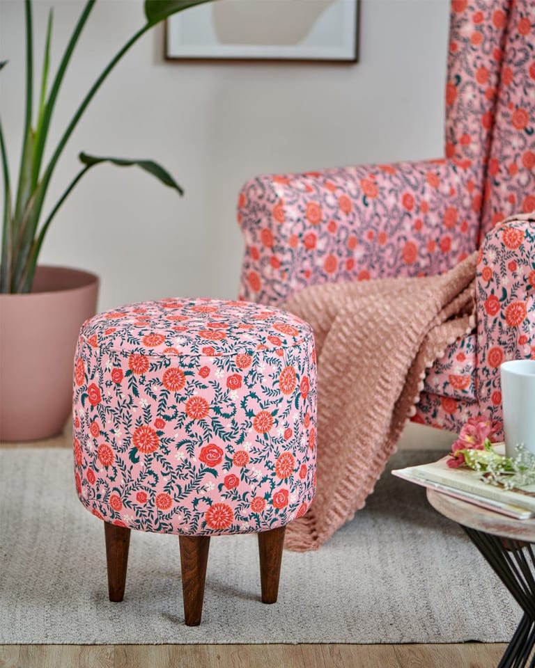 The French Pouffe - Earthy Floral - Image 1