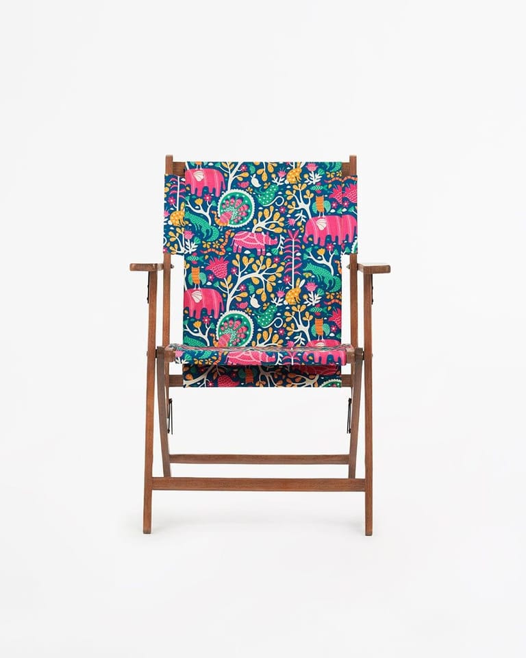 Gond Tribal Bistro Folding Chair - Image 3