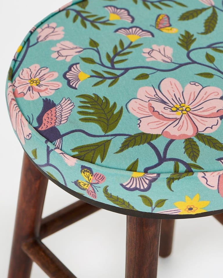 English Cafe Stool - Spring Bloom - Image 4
