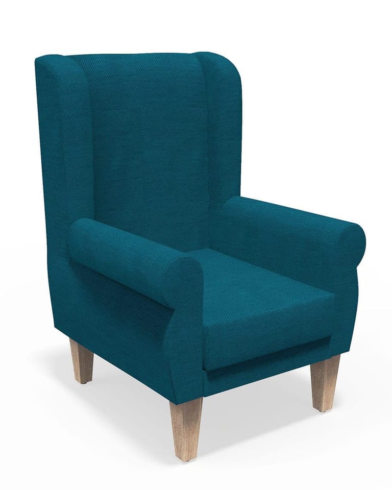Begum Wing Chair - Mediterranian Blue - Image 3