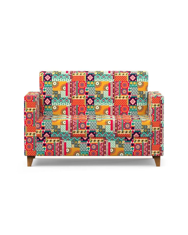 Modern Loveseat Floral Swirls - Image 2