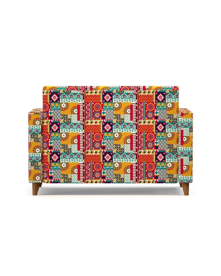 Modern Loveseat Floral Swirls - Image 3