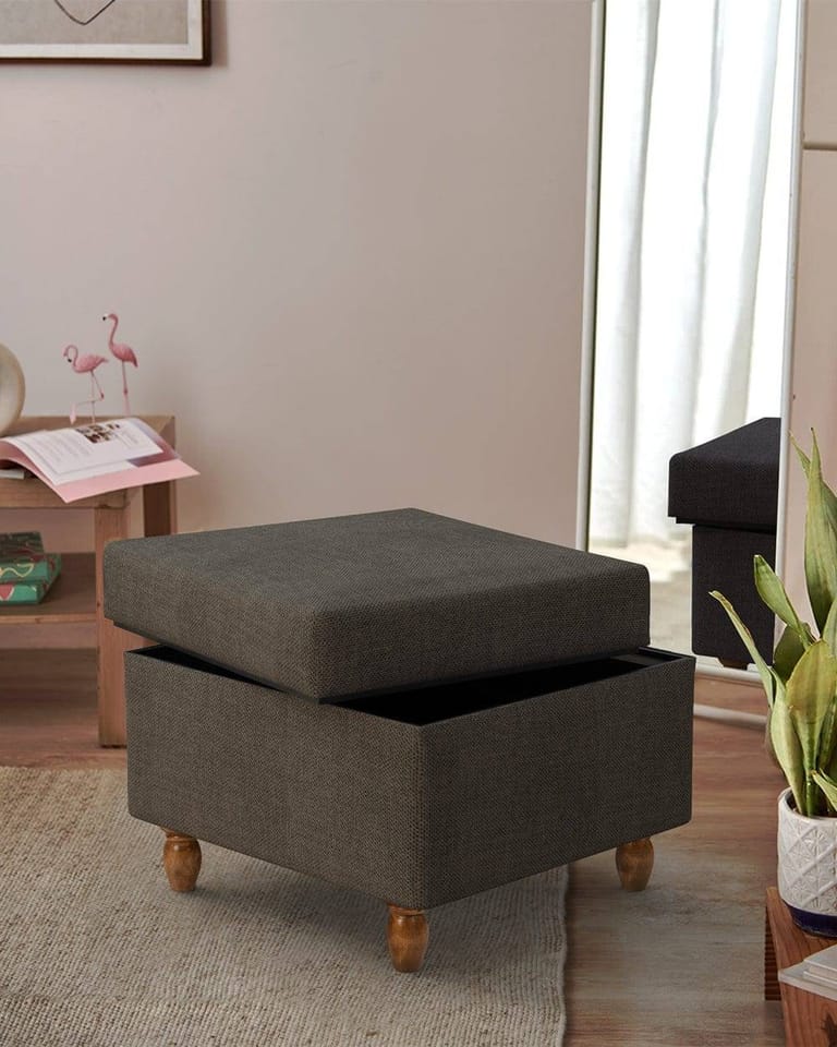 Modern Trunk Storage Ottoman-Brown Coal - Image 1