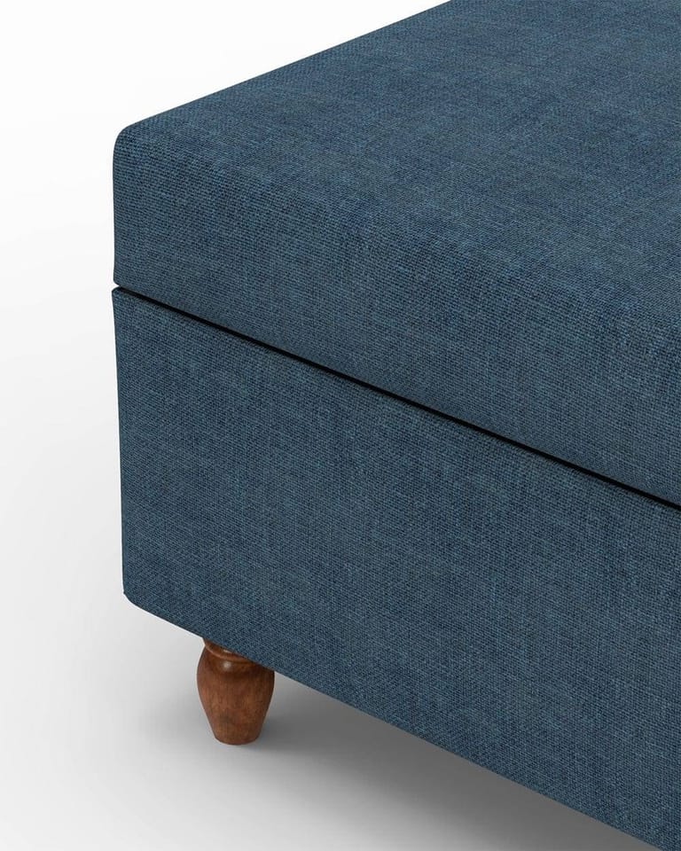 Modern Trunk Storage Ottoman - Blue - Image 5