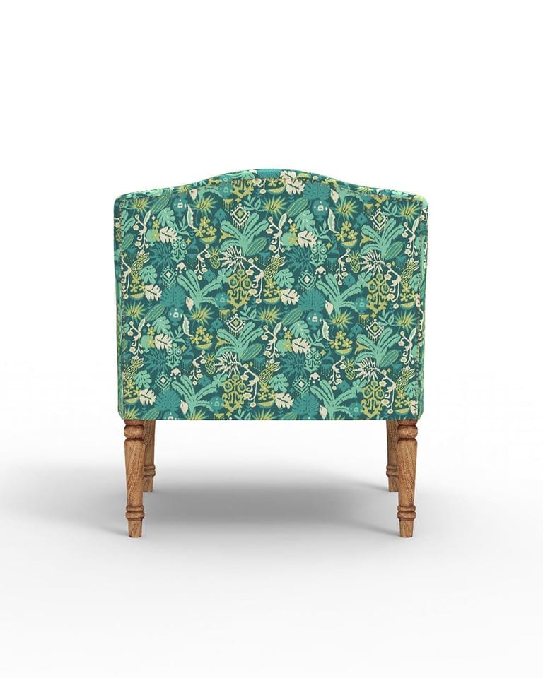 Nawaab Arm Chair - Tropical Ikkat Green - Image 4