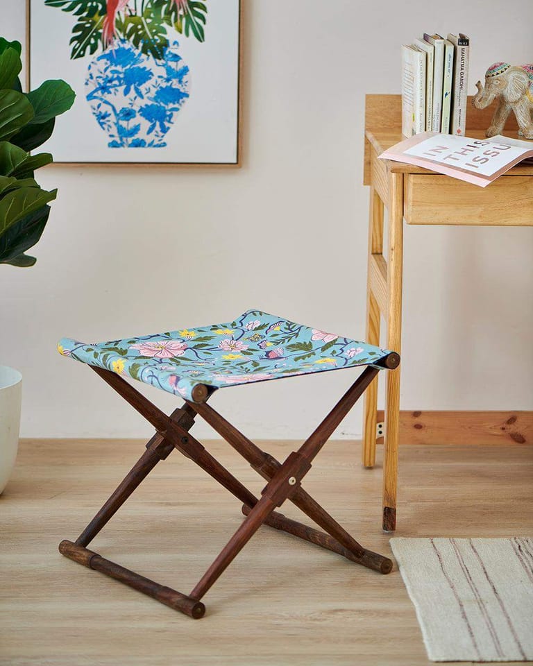Bistro Foldable Stool-Spring Bloom - Image 1