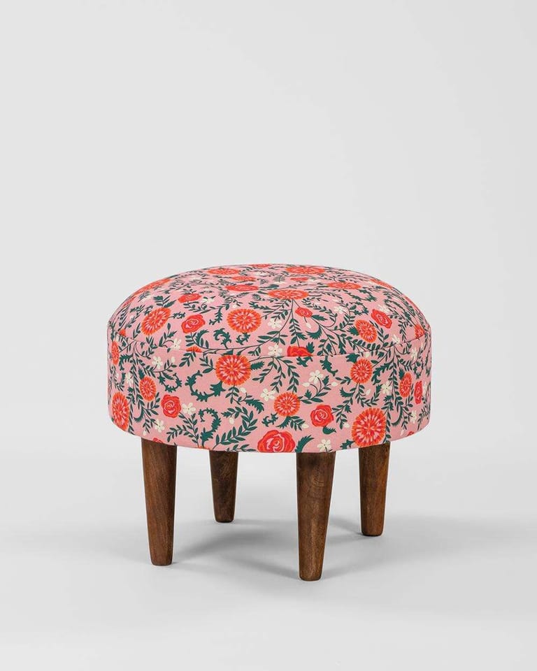 Begum Earthy Floral Foot Rest - Image 3