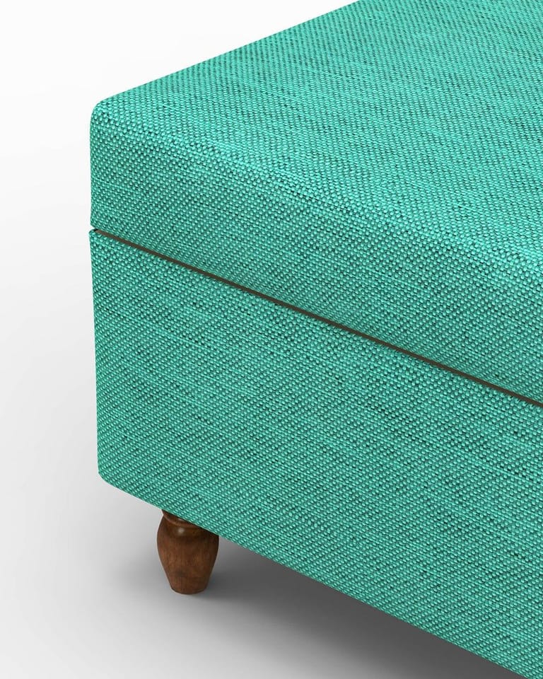 Modern Trunk Ottoman - Maldivian Teal - Image 4